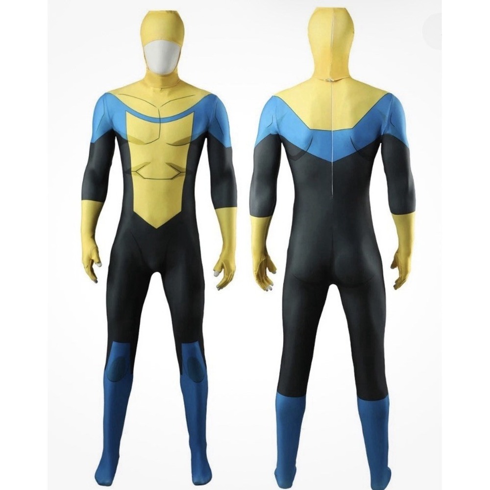 Invincible Cos Jumpsuit Mark Grayson Cosplay Bodysuit Adult  Large Halloween